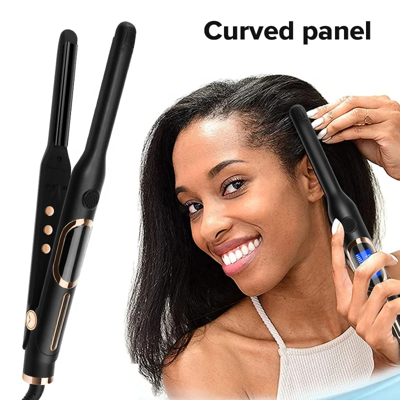 Professional Hair Straightener Barbershop Home Hair Straightener Fluffy Inner Buckle Big Wave Roll Curler Flat Man Curling Iron
