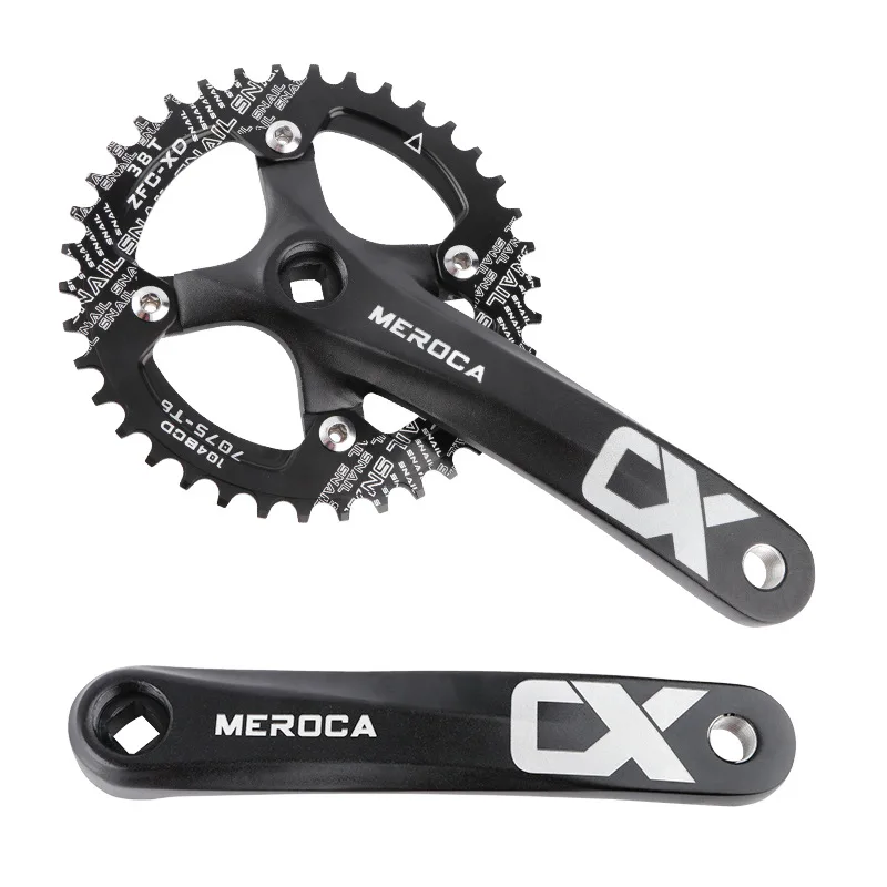 32/34/36/38/40/42T Bicycle Crank BCD104 Sprockets 170mm Bike Square Hole Aluminum Alloy Crankset MTB Mountain Crankset