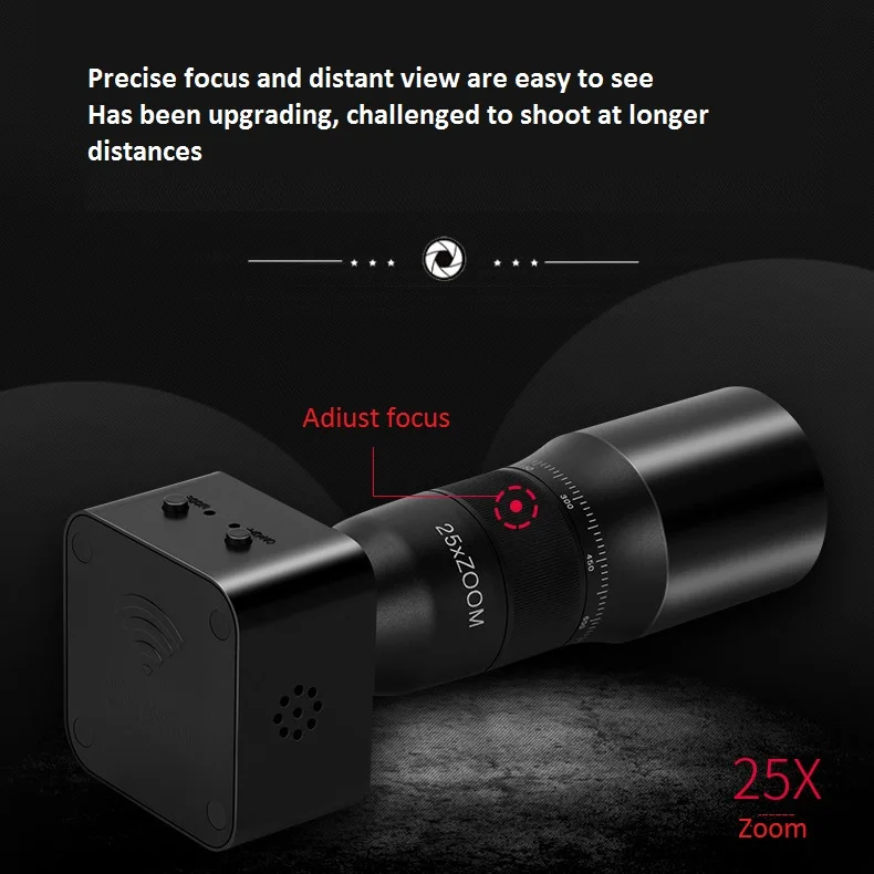 Hot Selling 4K Zoom Monocular Telescope Camera Support 3M-1KM Remote Observa Range with 1200mah Capacity Battery