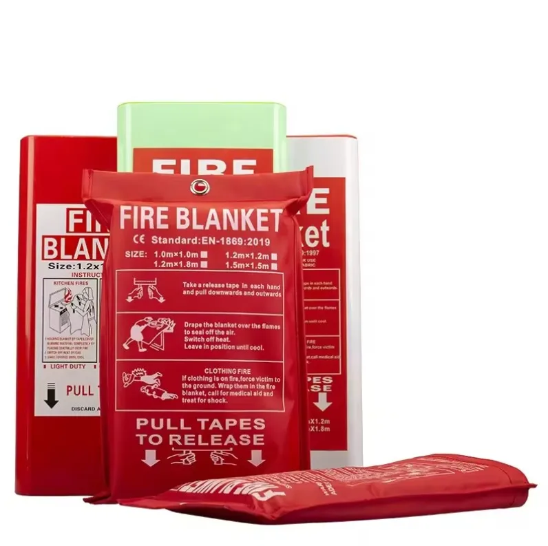 Wholesale Industrial-Grade  Silicone Coated Fiberglass Fabric Fire Retardant Emergency Rescue Blanket for Shopping Mall