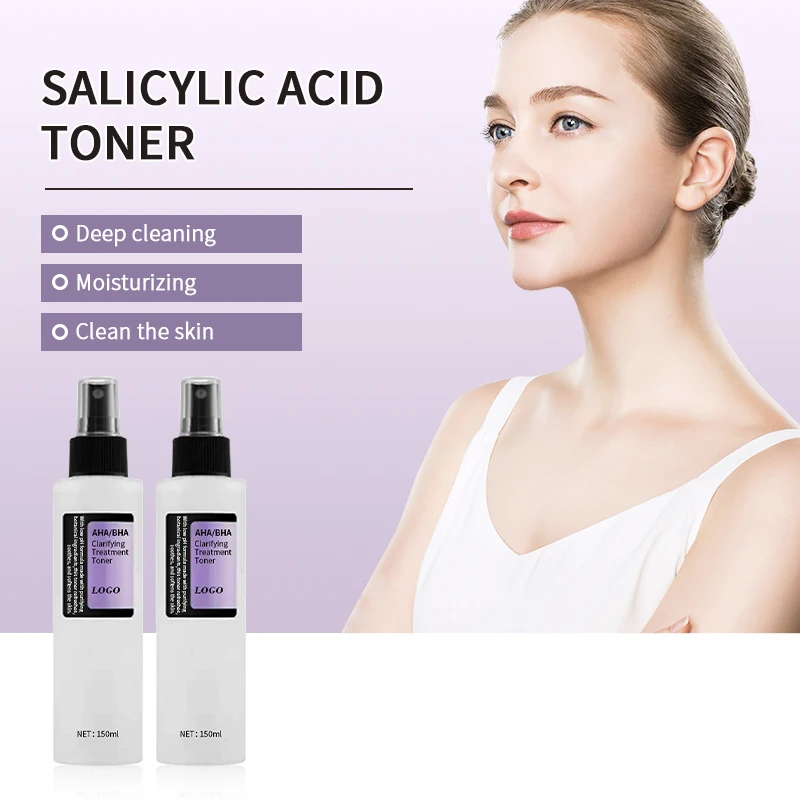 Wholesale Clarifying Treatment Toner Shrink pores AHA+BHA lightening chinese face whitening toner face