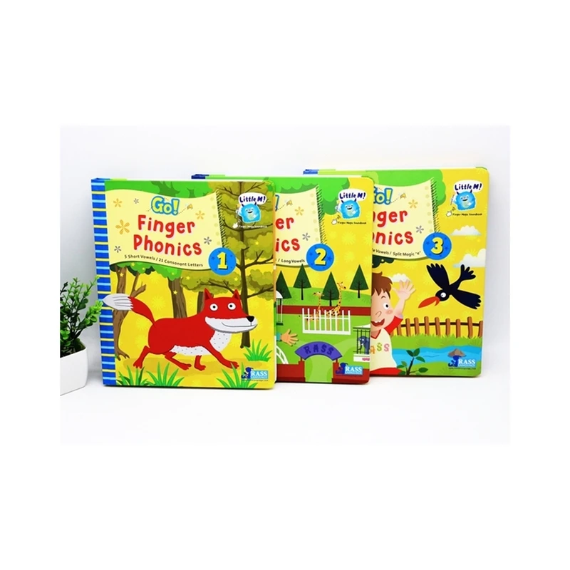 Customized Kids Preschool Early Educational Learning Talking English Sound Books 3 in 1