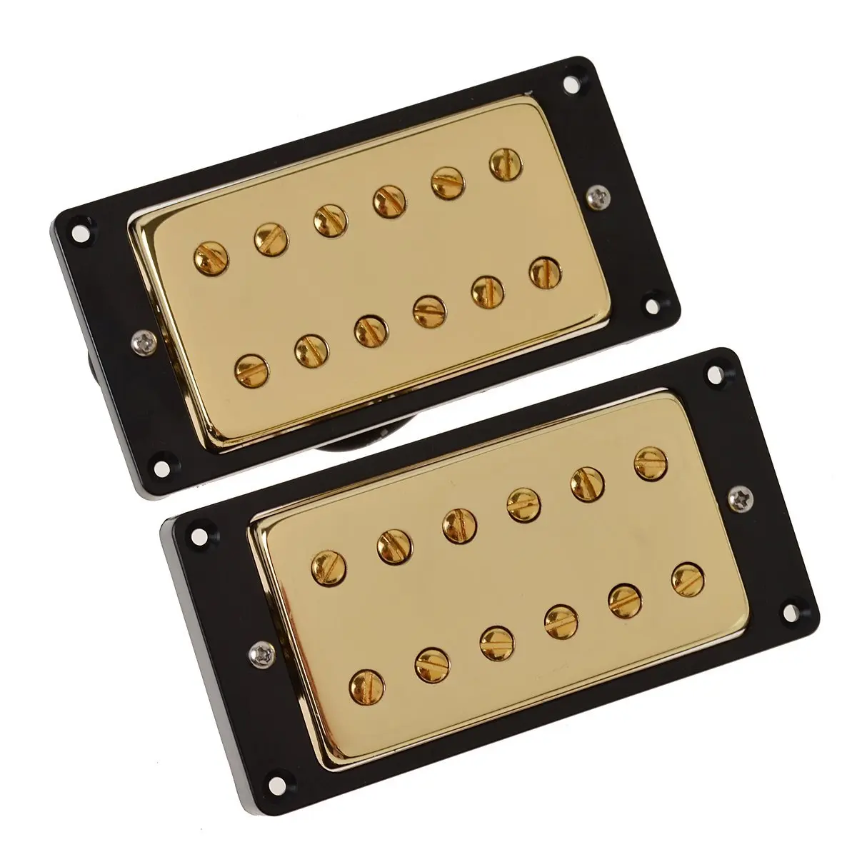 Изготовленный на заказ золотой цвет керамический магнит LP humbucker электрогитара звукосниматель с черным кольцом