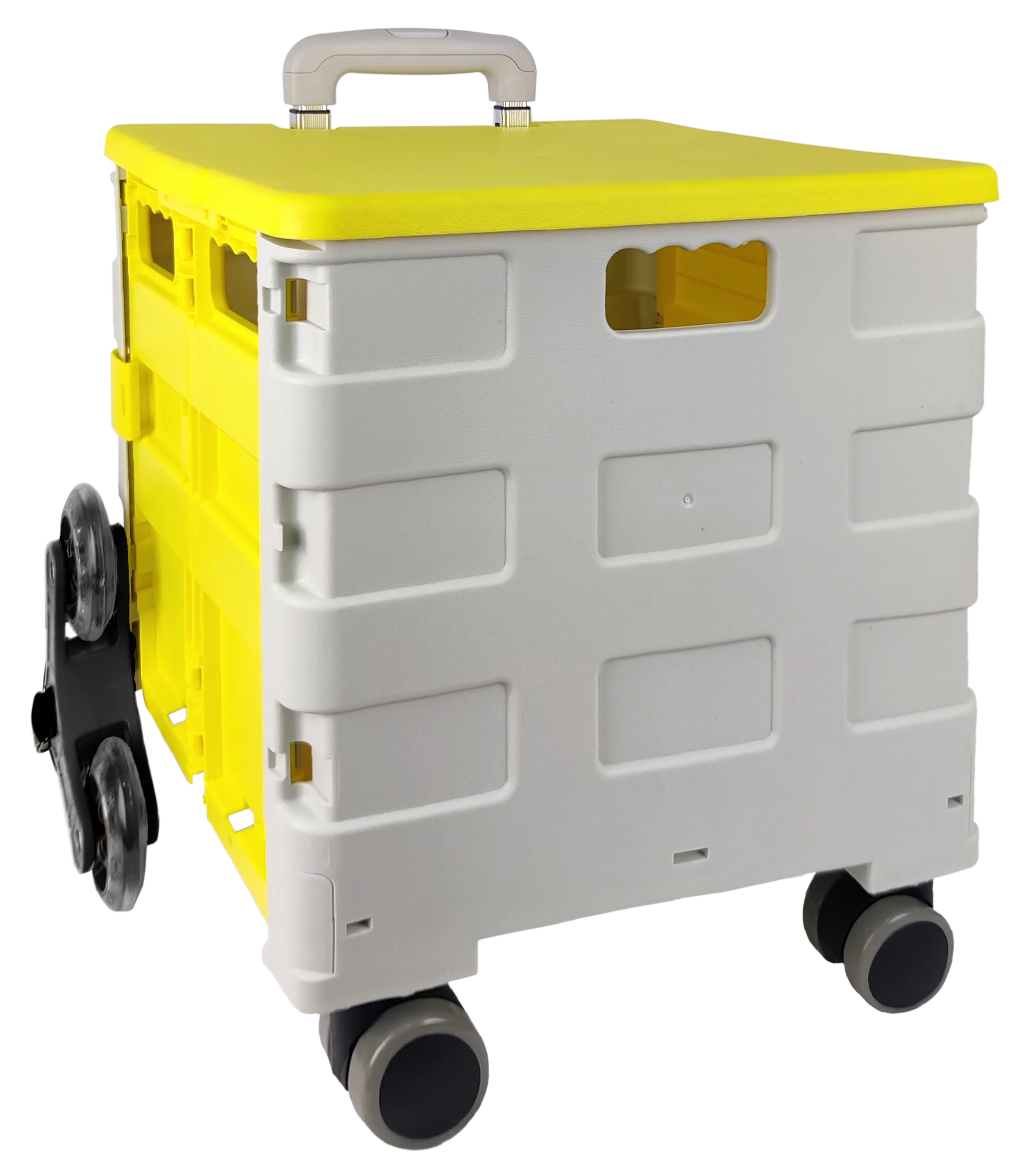 Supermarket Lightweight and foldable 6 Wheels Shopping Cart for easy Climbing Stair