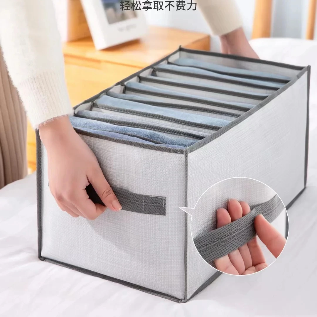 Pants Clothes Box Organization Large Jeans Storage Organizer Storage Boxes & Bins wardrobe clothes organizer storage shelves