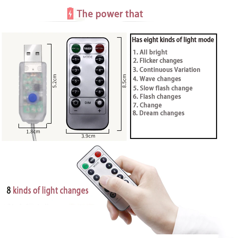 
The room is decorated with LED copper curtain decorative light string decorative feather remote control USB color series light 