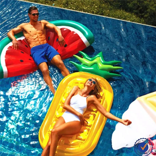 
Cheap watermelon inflatable float bed row inflatable swimming pool water park floating air mattress 
