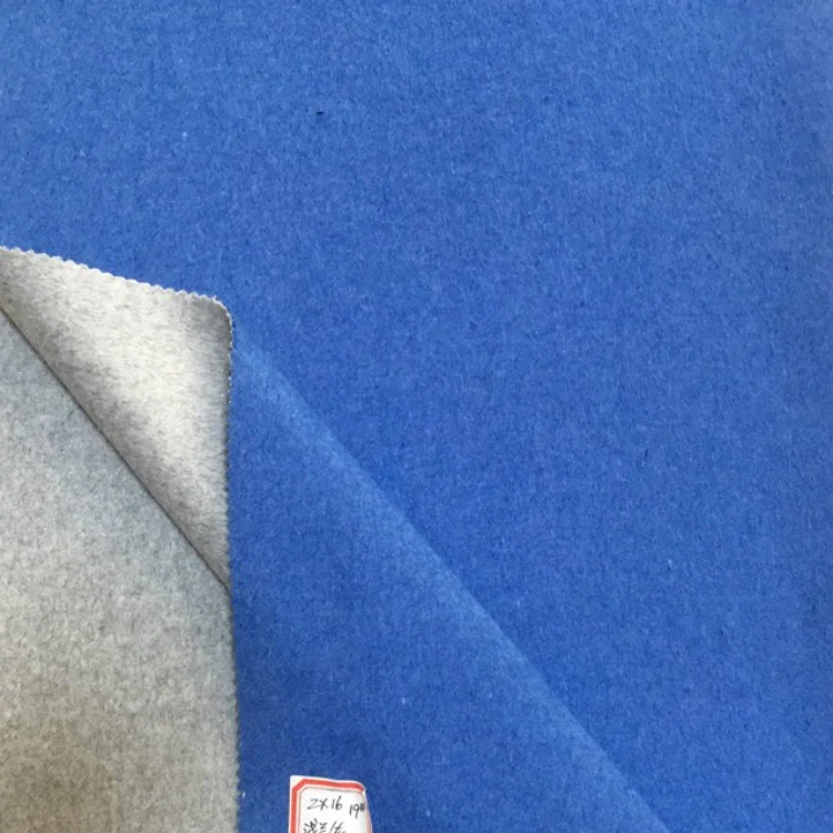 40% Wool Two different color 800g/m plain wool fabric for coats  Double sided wool fabric