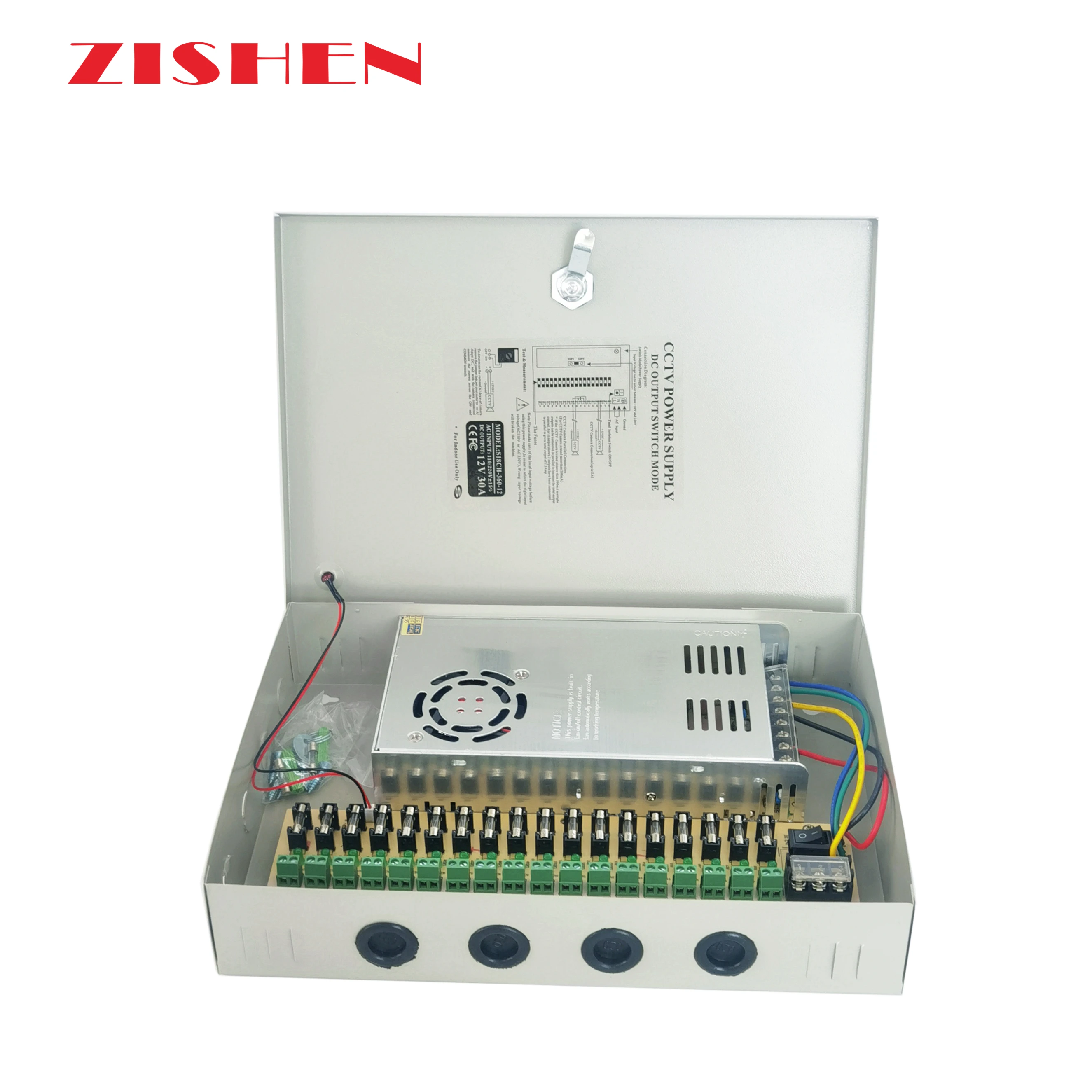 360W 12V 30A For cctv camera LED Stripes Lights Switching Power Supply 18CH Power adapter