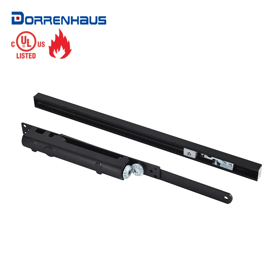 DORRENHAUS Black Wholesale UL Listed D70 Concealed Cam Action Concealed Door Closer For 20-100kg Door