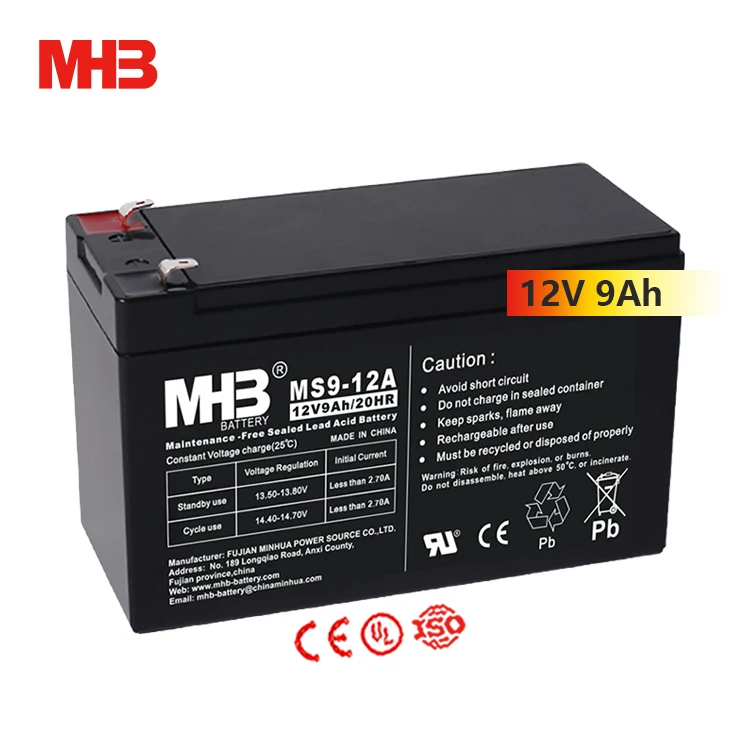 Ms9-12A перезаряжаемый 12 В/9ah 20 ч Vrla свинцово-кислотный усилитель 12 В 9ah Аккумулятор для устройств Центрального управления
