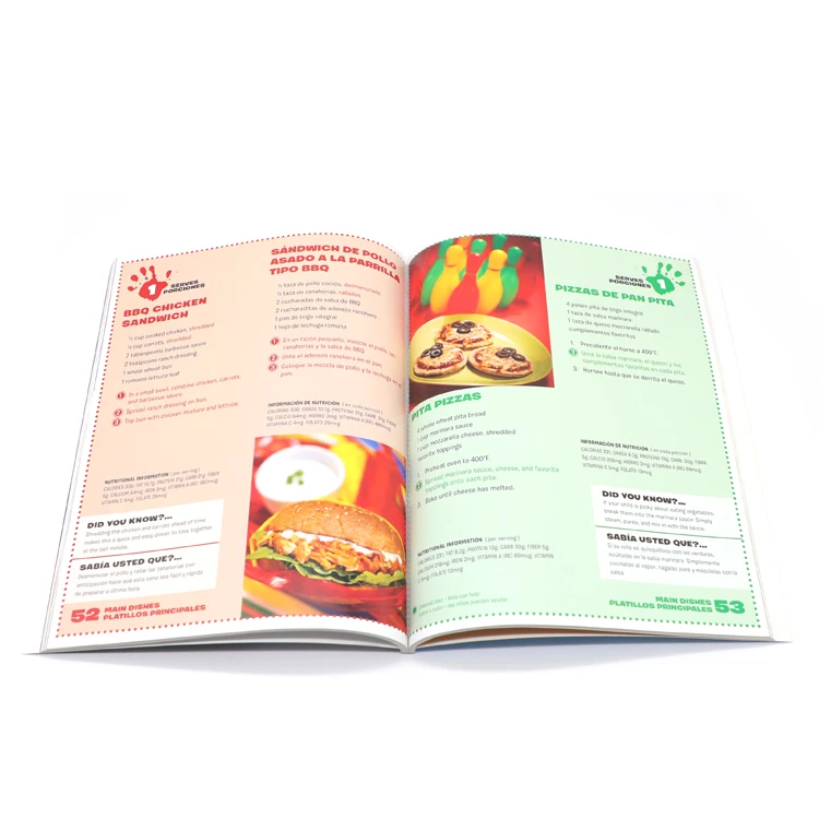 High quality softcover cookbook printing Cheap cook book supplier Cooking book manufacturer