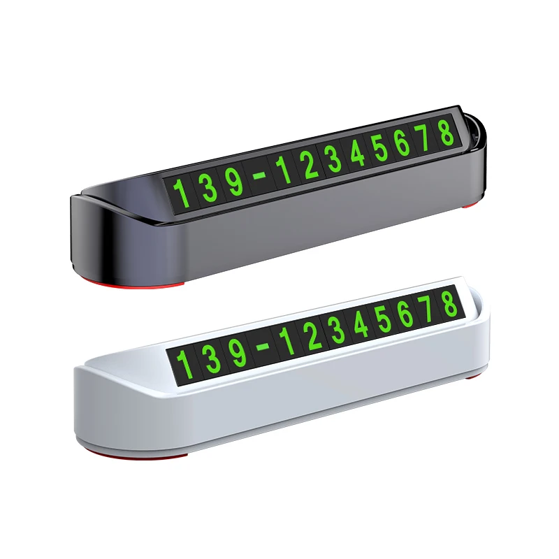 Oem Car Accessories Parking Card Hidden Mobile Phone Number Plate Car Phone Number Holder