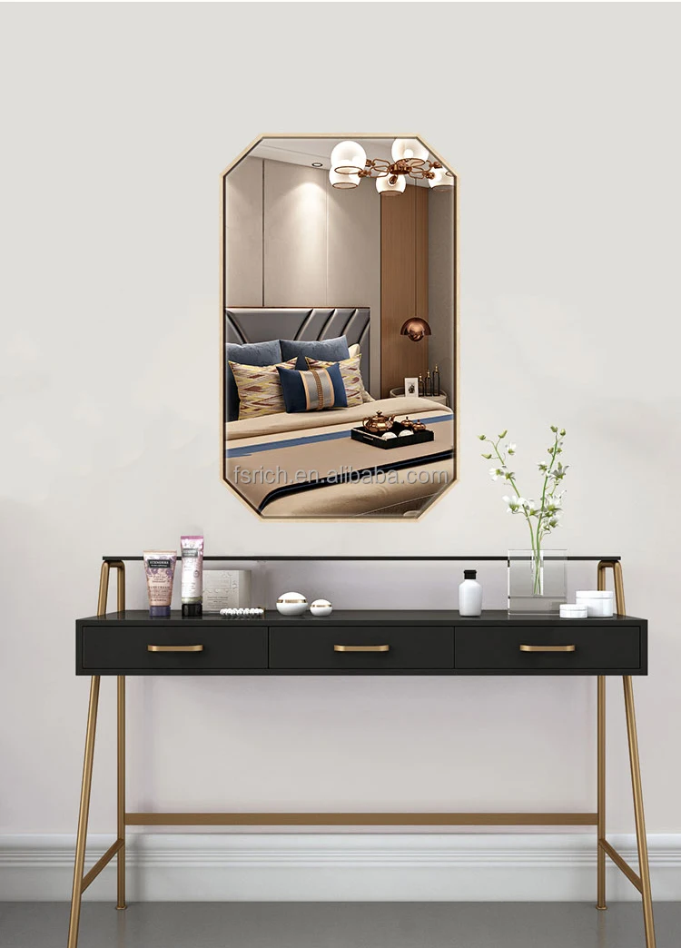 Aluminum Frame Octagon Mirror