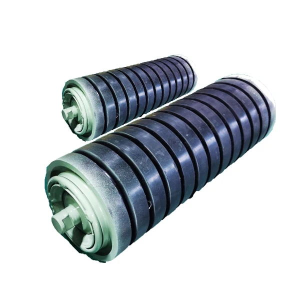 Wholesale Conveyor Roller Suppliers  Rubber Lagging Impact Roller used in heavy duty industry