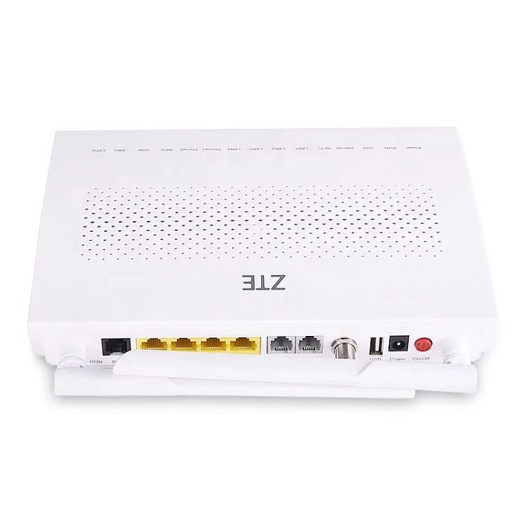 Original new ZTE ZXHN F668 V5.2  4GE+CATV+WIFI+VOIP+USB GPON ONU ONT optical network terminal with External antenna