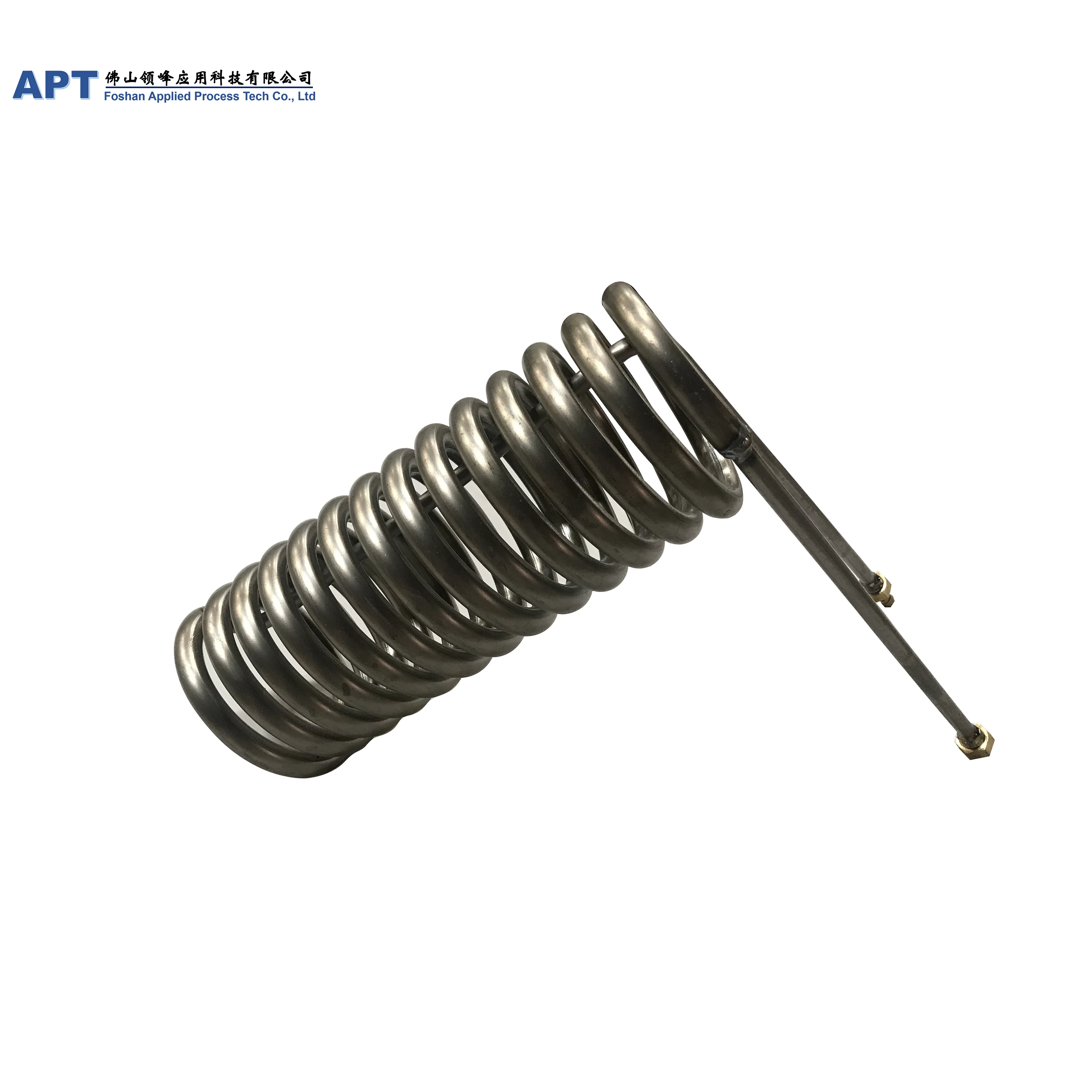 Customized 4HP stainless steel tube coil evaporator Titanium corrugated tube coil heat exchanger counterflow wort chiller