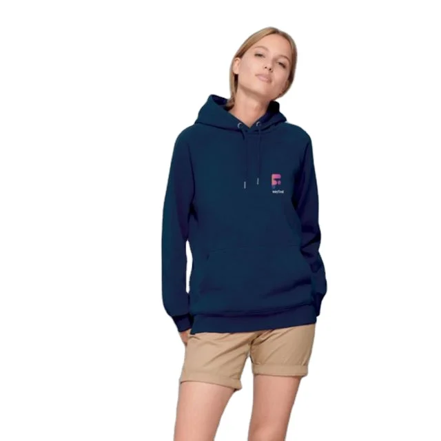 Толстовки унисекс с капюшоном из органического хлопка и полиэстера, переработанные, настраиваемые в различных цветах и размерах