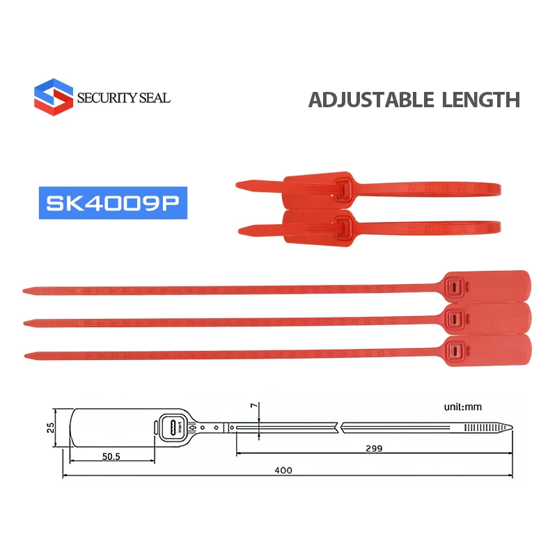 Plastic Truck-Trailer Seals Numbered Security Tags Safety Ties Pull-Tight Pad-Locks Cable Pull Ties-Straps