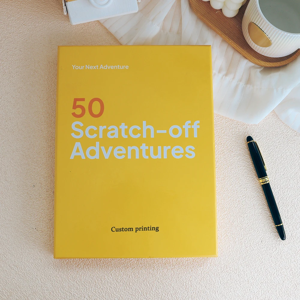 Ovo Printing Hardcover 50 Scratch-Off Adventures And Date Night Games Adventure Challenge Couples Scratch Off Book