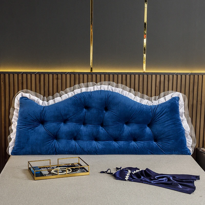Hot sale multi-color lace european style back support reading pillow back wedge pillow long bed backrest pillow