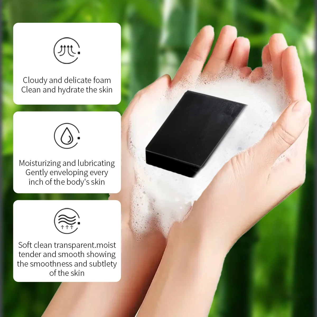 Hot Selling Private Label Bamboo Charcoal Whitening Hand Soap Natural Soap Handmade for Skin Rejuvenation Lightening Feature