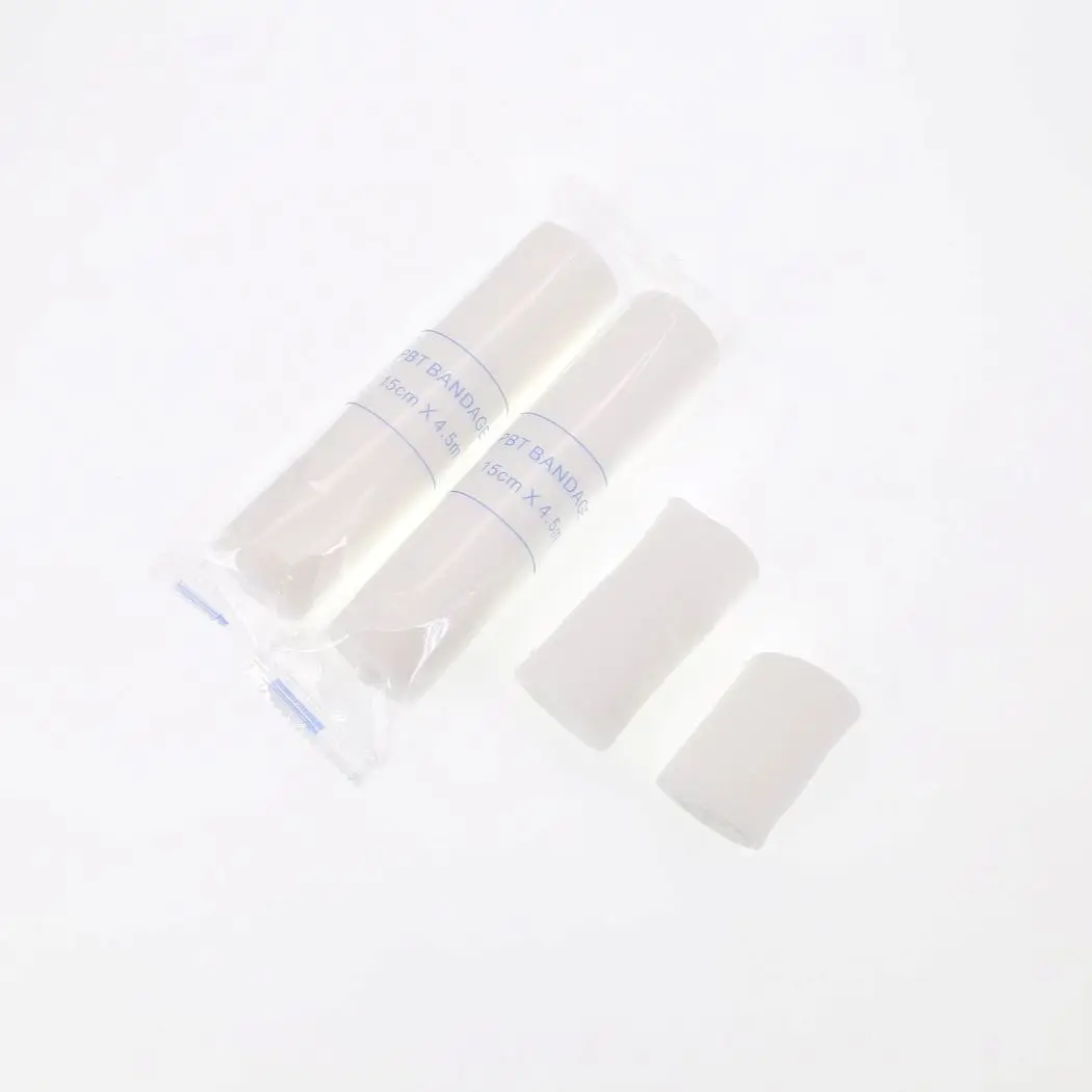 Medical Self-adhesive Cotton Nonwoven Raw/Bleached White Plain/Crepe PBT Bandage with Cohesiveness