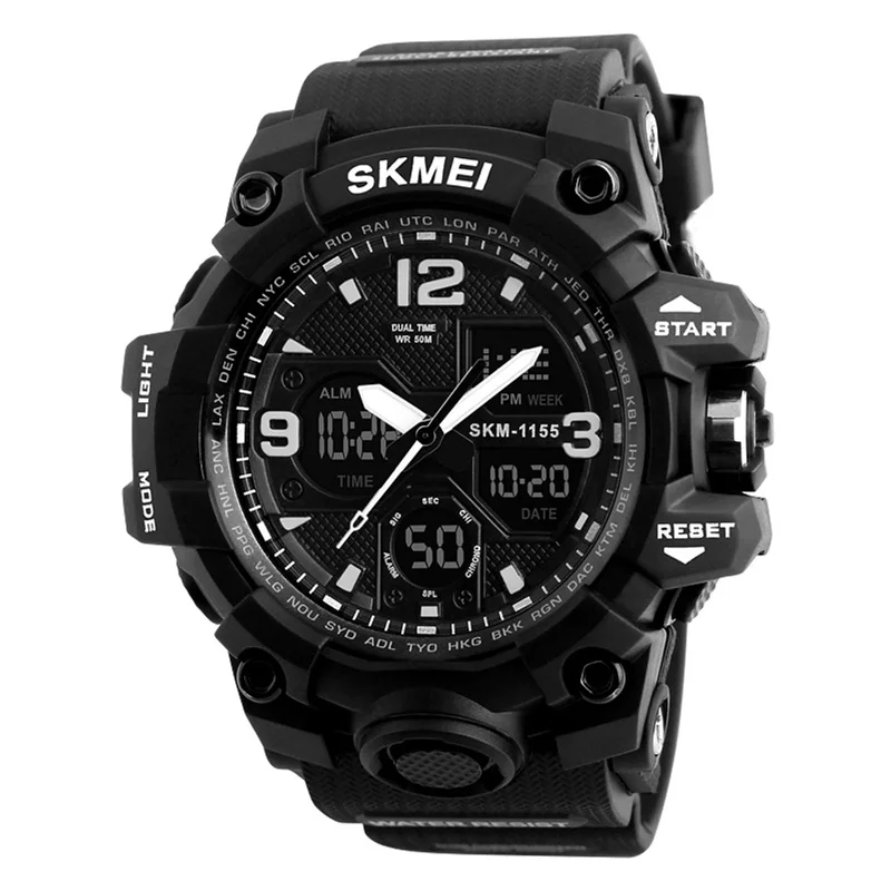  Цифровые Спортивные мужские наручные часы skmei 1155B с