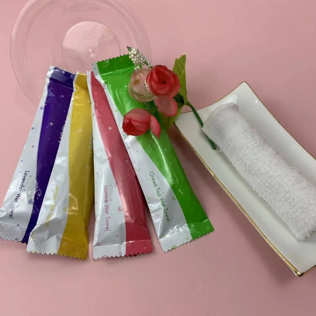 Lemon,Green Tea,Lavender,Jasmine Individual Refreshing Wet Towel For Hotel,Restaurant,Cafe,Airline,Travel