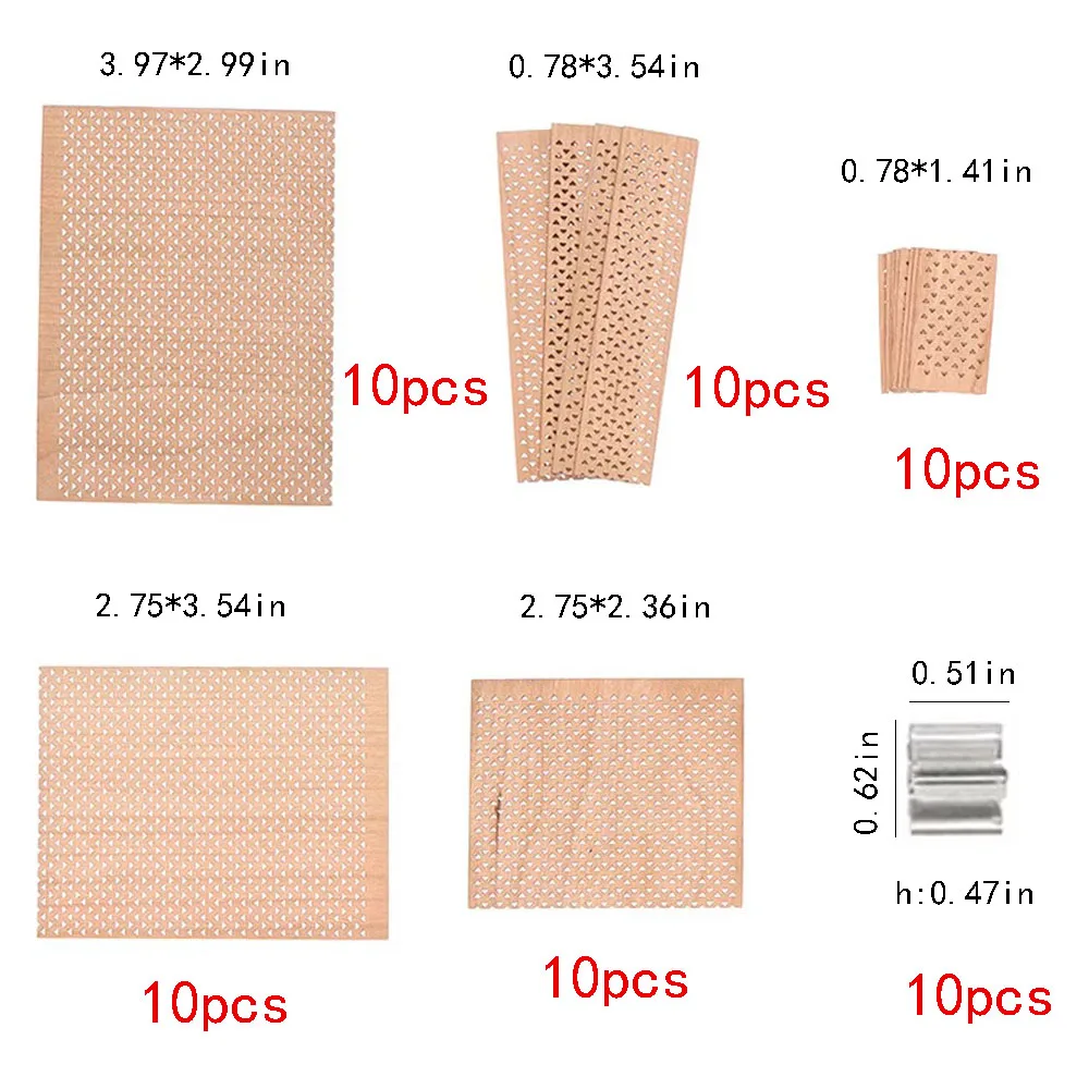10pcs/set Triangular Hole Shape Wood Wicks with Centering Device Easy To Burn Candle Wicks for Candle Making DIY Scented Candles