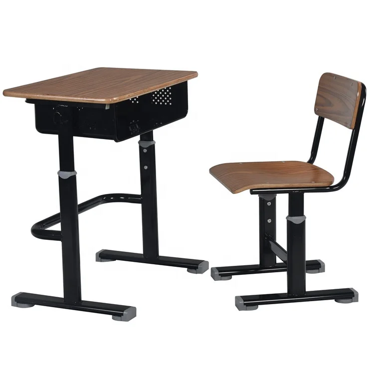 Hot Sale School Classroom Student Desk and Chair College Furniture Adult Study Table Learning for Kids Teenagers