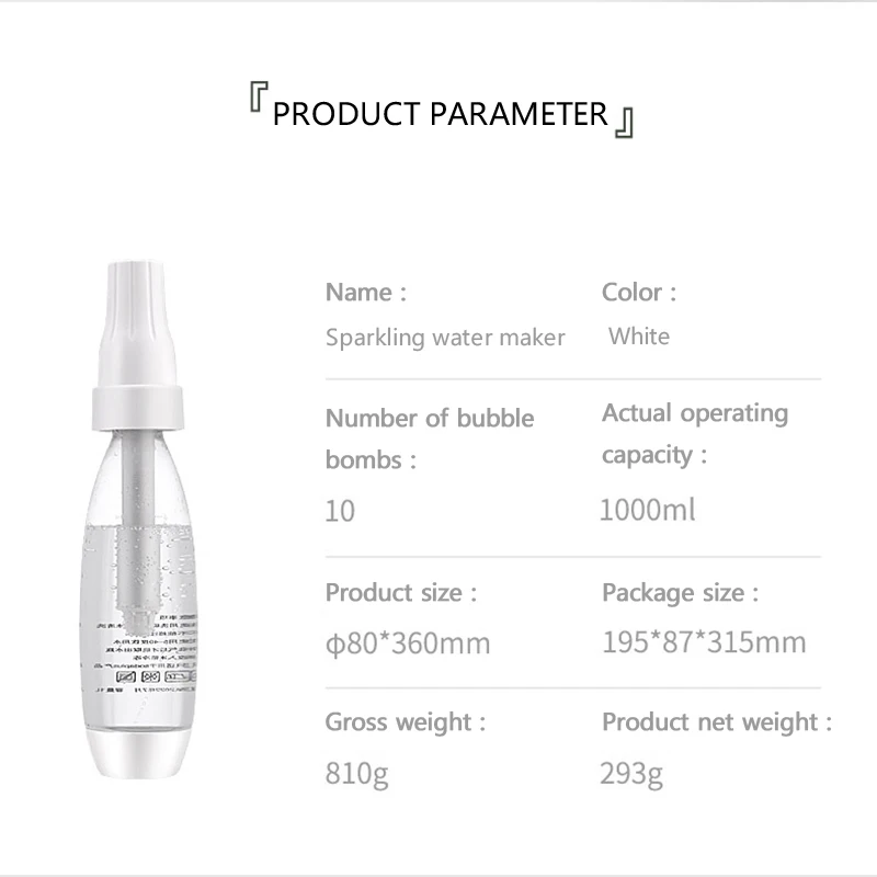 Household Soda Maker Portable Soft Drink Soda Maker Bottle Home Sparkling Water Machine