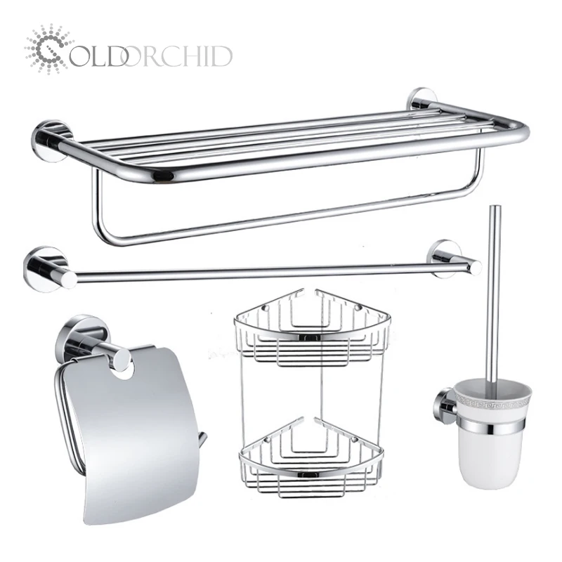 
Modern Accessory Bath Decoration Luxury Toilet Stainless Steel Bathroom Accessories Sets 