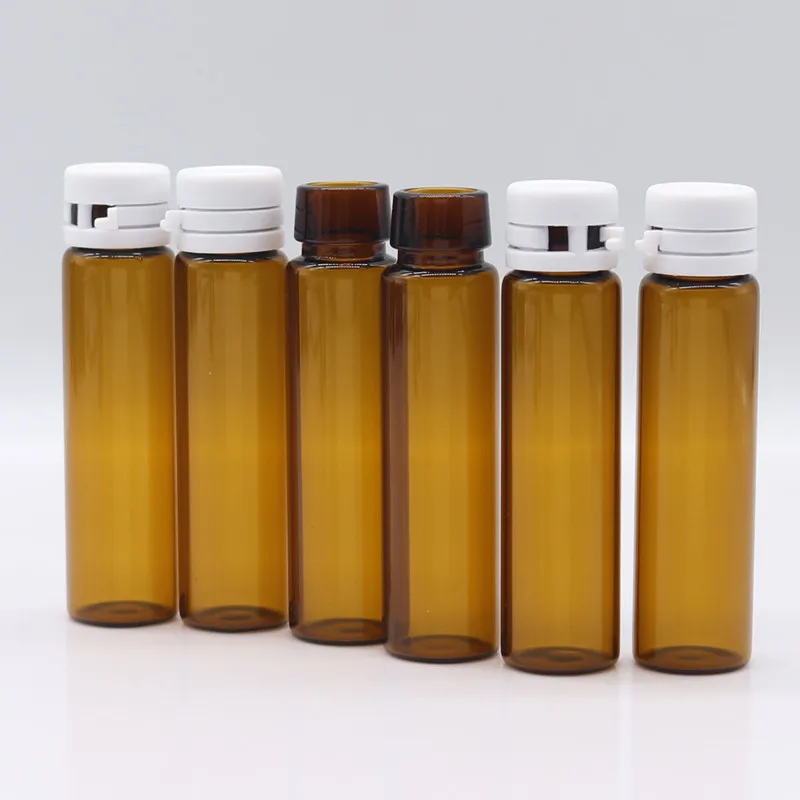 5ml 10ml 15ml Crimp Cap Neck Amber Glass Vials Single Use Mono-dose Bottles