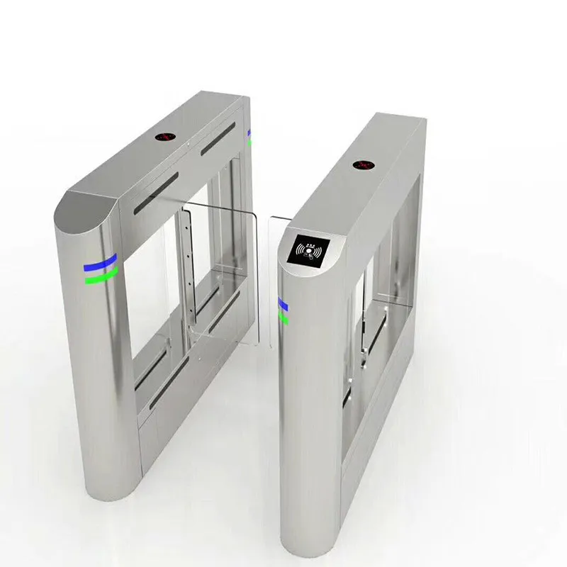 Factory Price 304 Stainless Steel Bi-Directional Fingerprint RFID Card Access Control System Swing Turnstile For Office Building