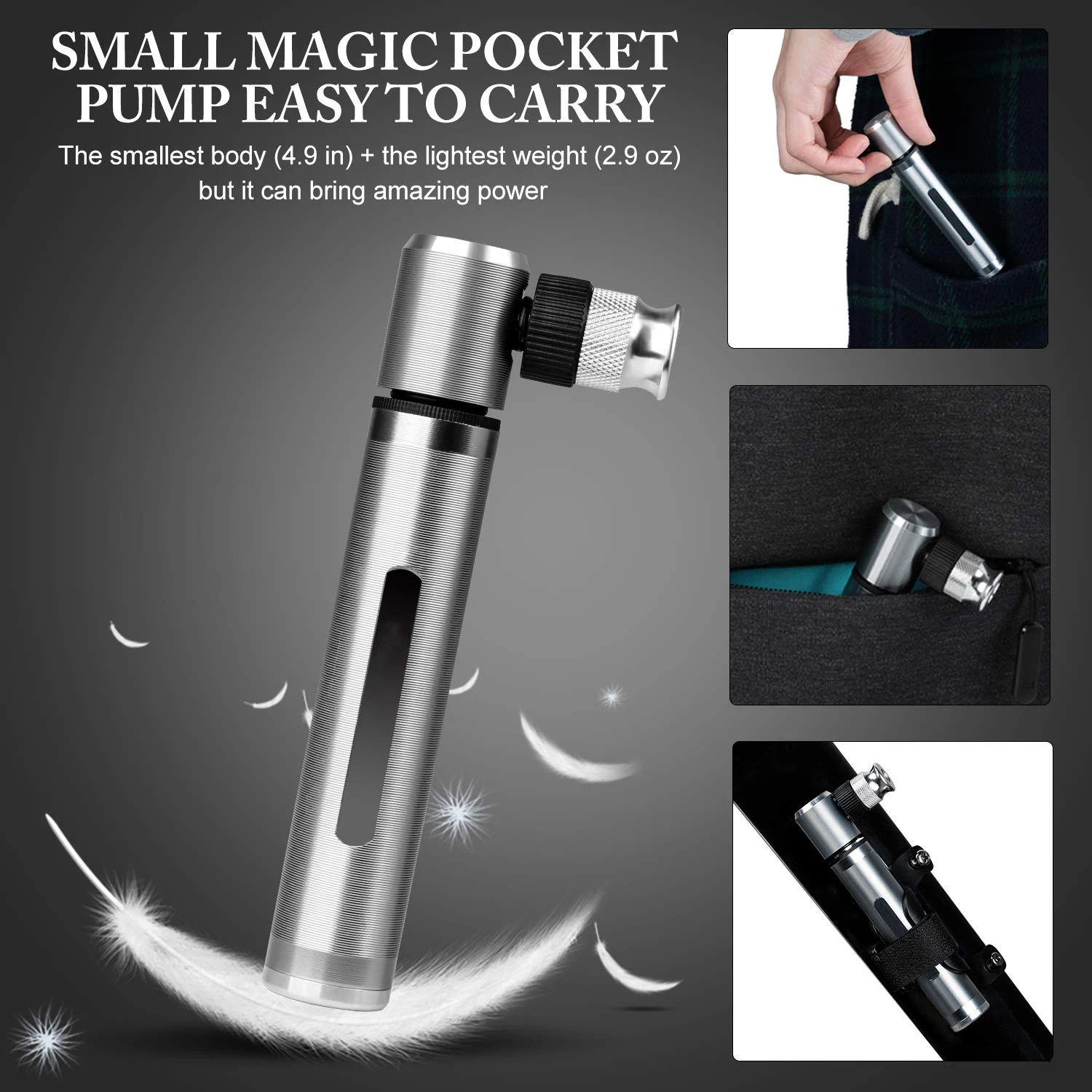 Hot Sale Portable Mini Mountain Bike Hand-Operated Air Pump Convenient Bicycle Accessories Pump