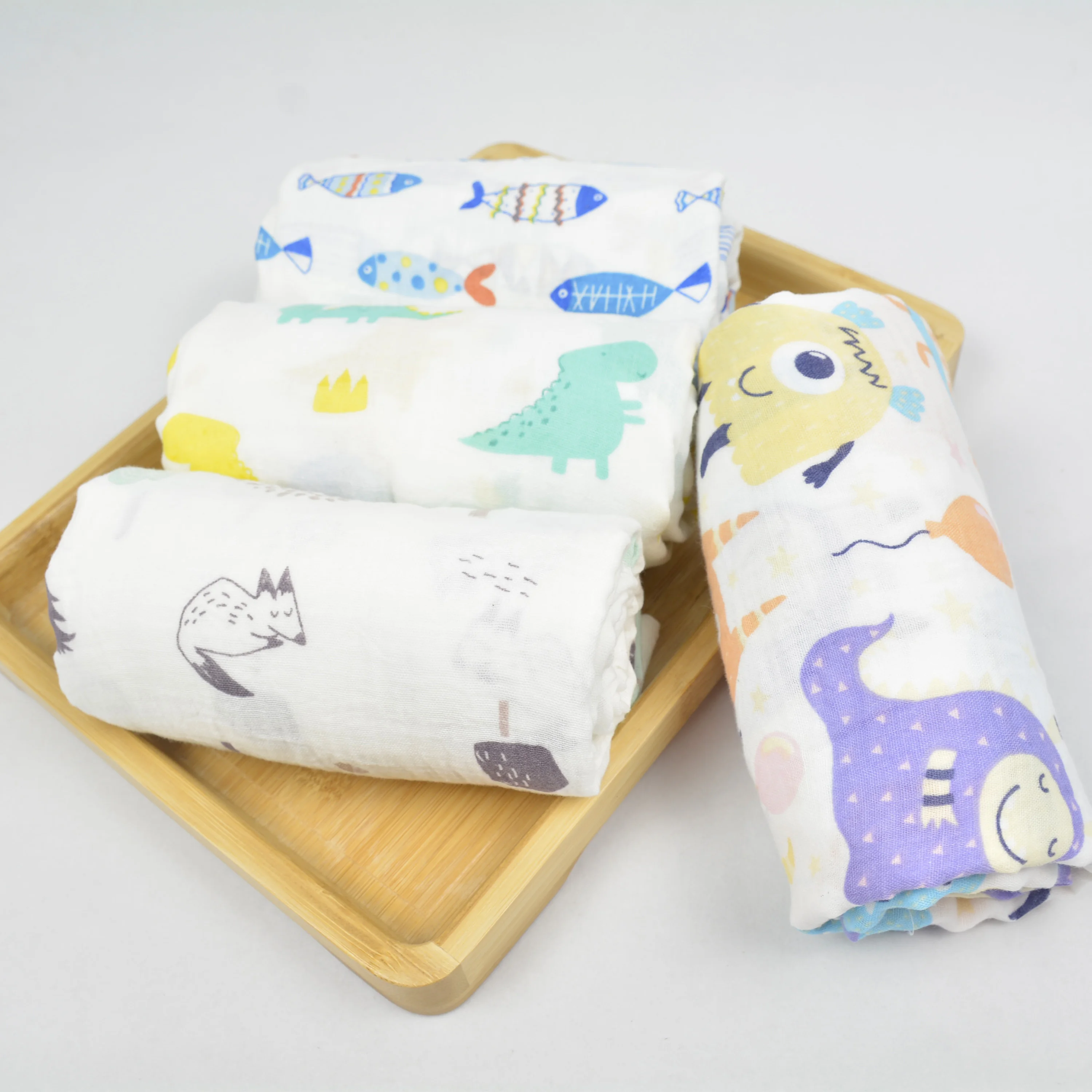 Wholesale baby comforter summer 100% organic cotton muslin swaddle blanket