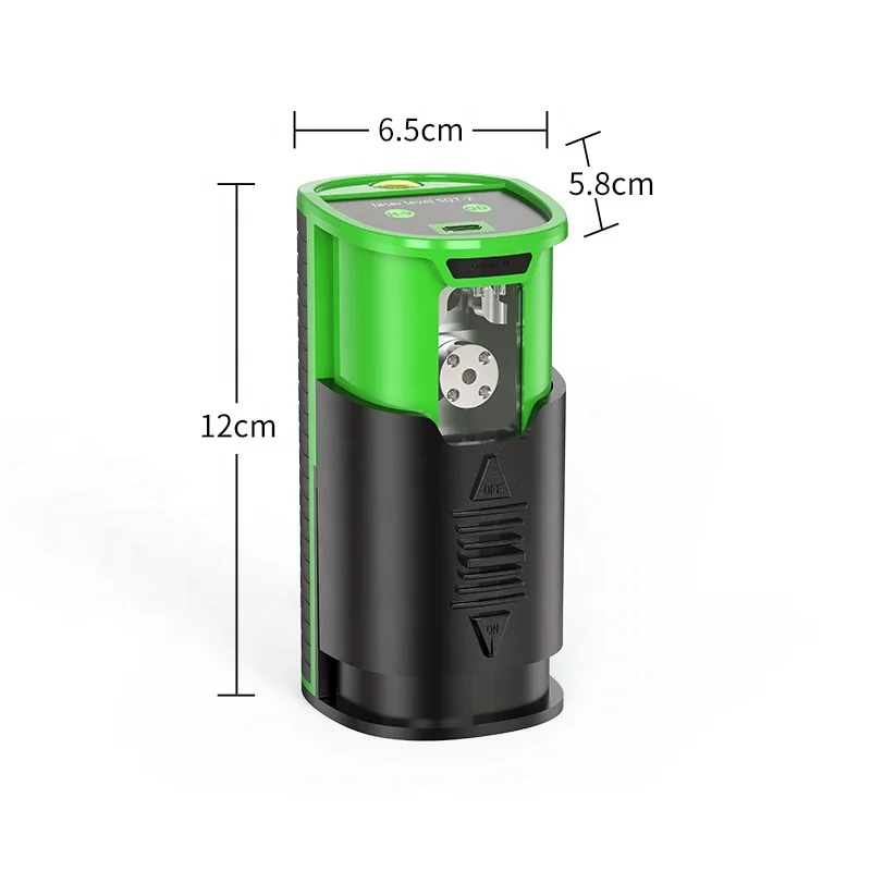 Portable Mini Small Laser Infrared Level Meter Green Light 2-line Cast Line Meter High-precision Level Meter Strong Light