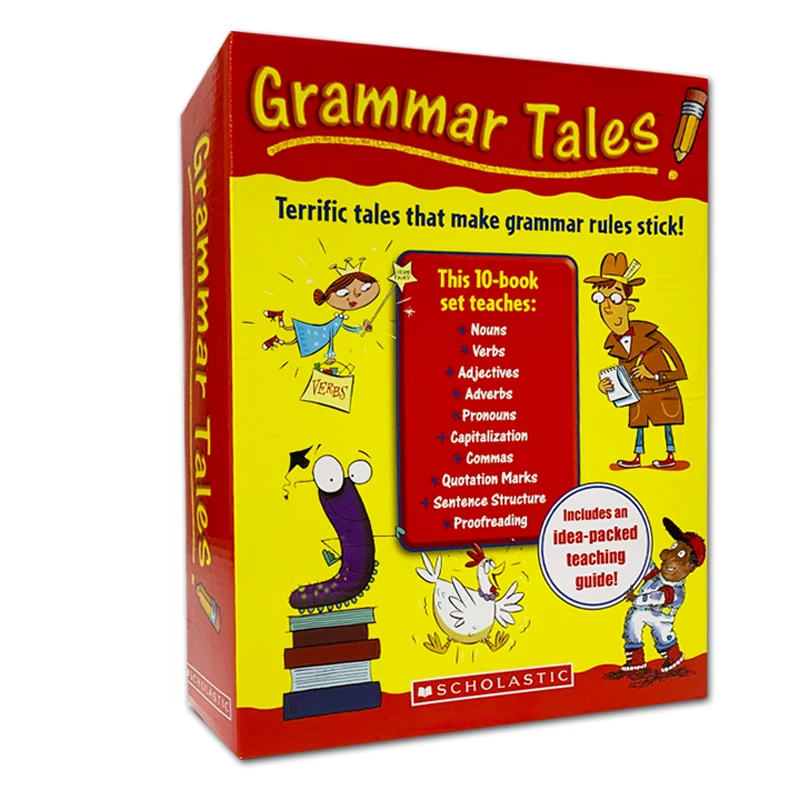 Учебный грамматические сказки с картинками, набор из 10 книг включает в себя a120-PageTeaching руководство