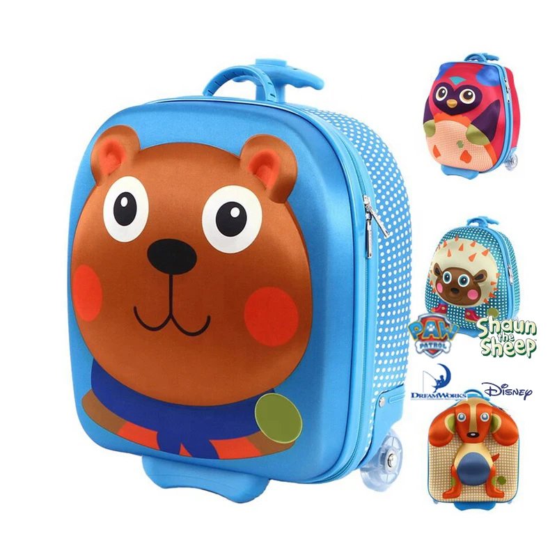 Multicolour EVA 3D hi-moulded 2-in-1 character kids trolley suitcase and backpack In cute design