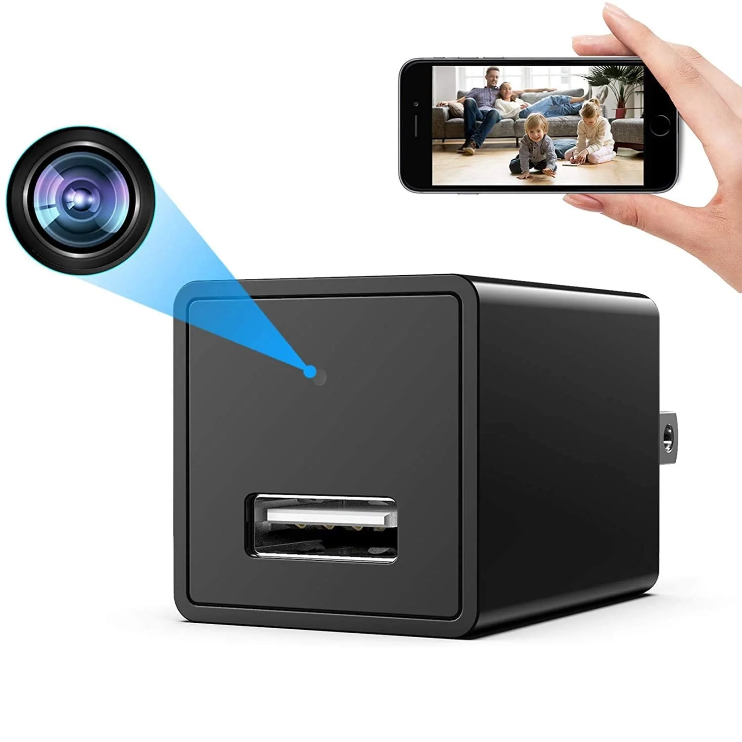  IP 1080P шпионская Wifi Мини Беспроводная Скрытая видеокамера с детектором движения SD карта циклическая запись USB настенное зарядное устройство камера 
