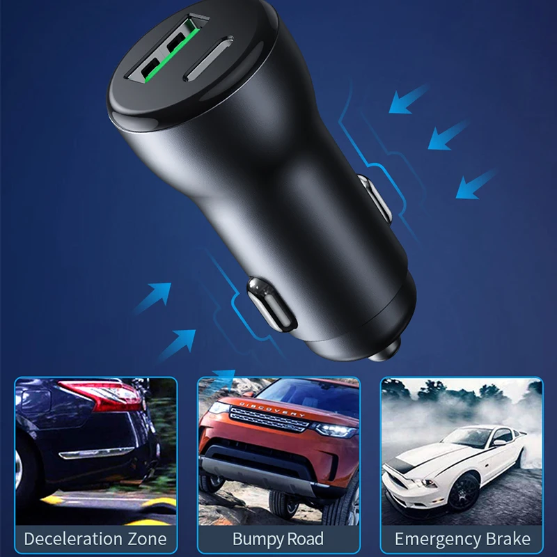 Amazon best seller type C PD 30W USB QC 3.0 car charger convenient for phone gamer tablet charger