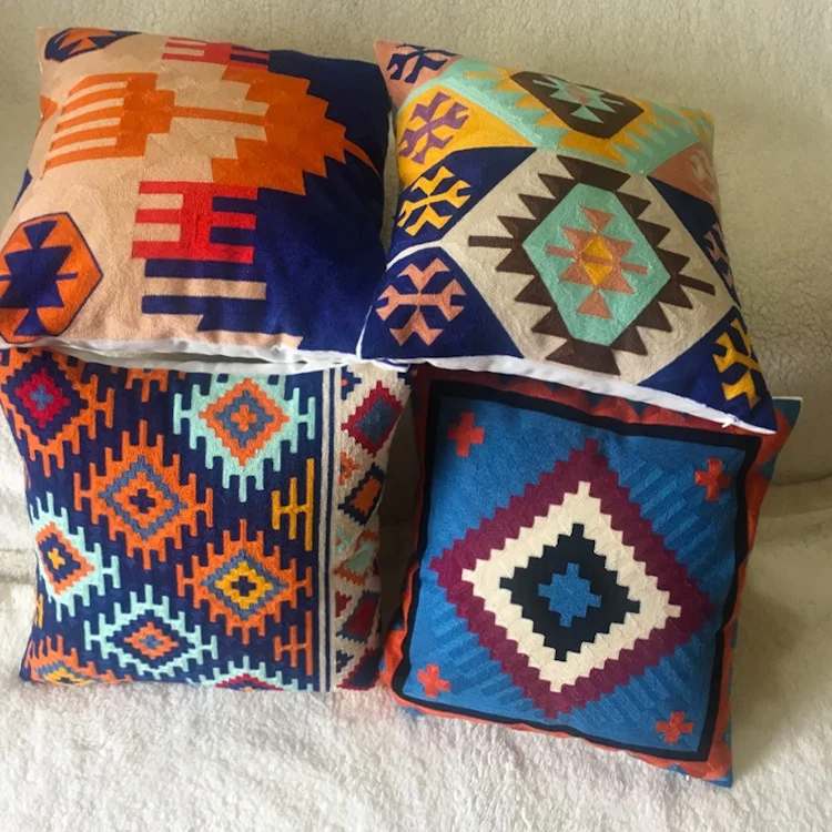 Indian style seat cushion cover kilim pillow case turkish kilim pillow cushion cover for decor
