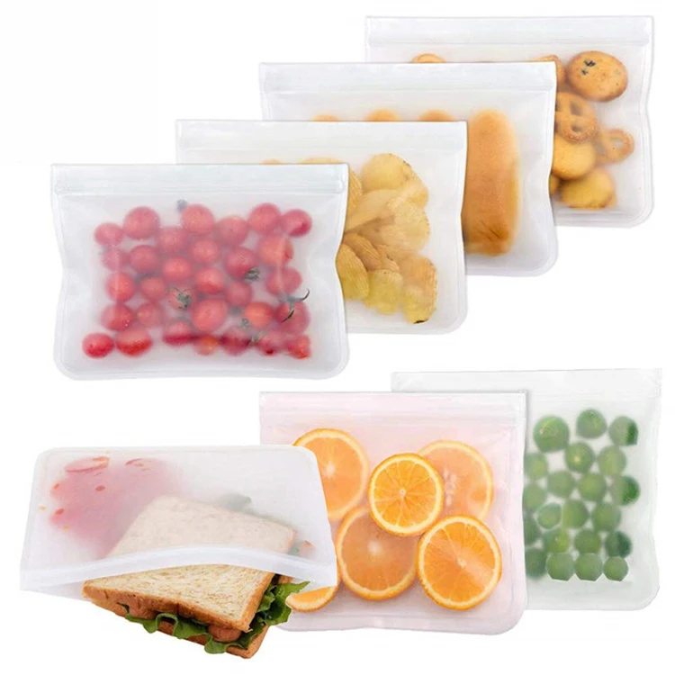 Customize Promotional Reusable Eco Friendly  PEVA food storage silicone bags