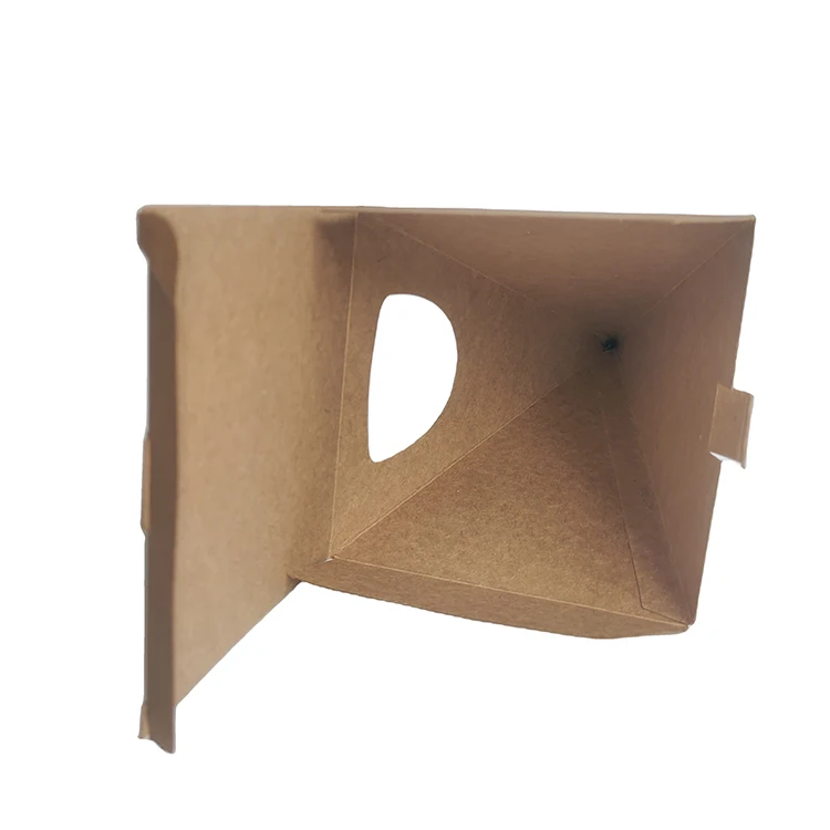 New arrival custom design folding kraft paper box gift packaging triangle box with handle