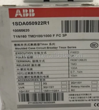 Дистрибьюторы ABB-Новый автоматический выключатель C.BREAKER Tmax 2TFB100002R1001 T6N800 TMA800/4000-8000 WMP 3P