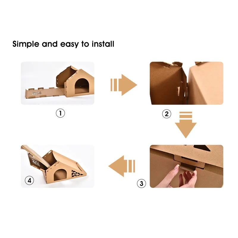Creative Cat Scratch Board Scratching Board Corrugated Paper Cardboard Cat Box House