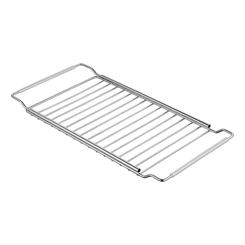 Stainless steel multifunction sink retractable drain rack storage rack