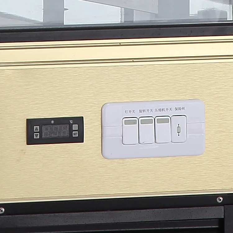 Luxury Vertical Cake Display Freezer: Single-Temperature, Six-Sided, Aluminium Alloy with CE Certification