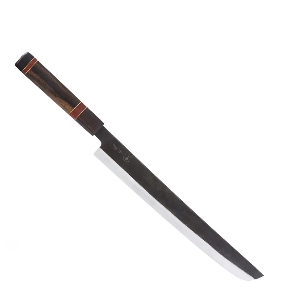 Cheap Japanese Kitchen Knife  Sashimi Hand Forged Knife Ebony Rosewood Wooden Handle